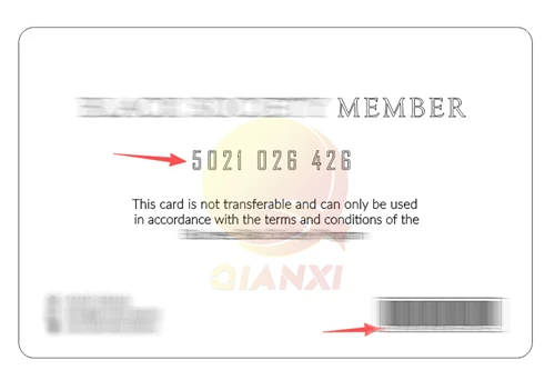 Cartões de membro de metal personalizados com gravação a laser e código de ba...